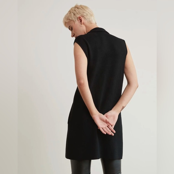 RW&CO Long Double-Breasted Knit Vest L nwt - Picture 3 of 8